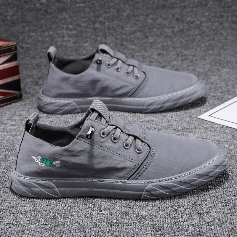 Men's shoes summer breathable ice silk canvas shoes quick-drying driving lazy old Beijing cloth shoes casual shoes board shoes Chinese style - Taobao