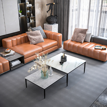 Nordic living room simple rock board tea table small apartment light luxury modern Net red Minimalist iron marble child combination