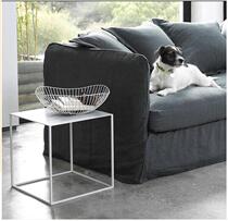 Nordic wrought iron sofa with a few corners of the living room small coffee table metal decoration rack simple balcony shelf