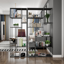 Nordic simple floor bookshelf office iron shelf living room partition storage display rack whole wall bookcase