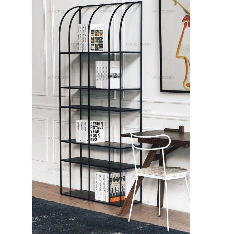 Iron Art Bookshelves Landing Partition Living Room Shelf Shelves Solid Wood Bookshelves Modern Minimalist shelves Shelves Shelves-Taobao
