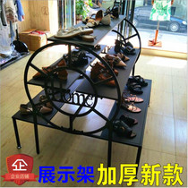 Clothing Store Multilayer Shoes Bag display stand Water table Trapezoidal Landing Type Middle Island Shelf Display Case Desk Table