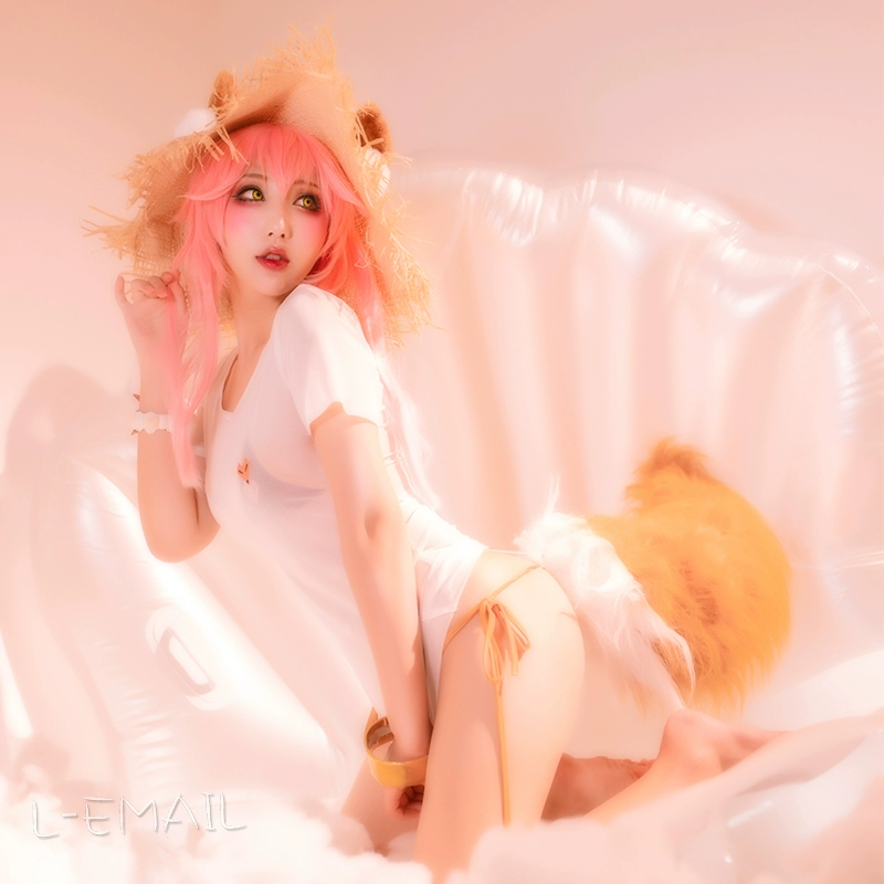 số phận fgo cos Lancer Xiaoyu áo tắm một mảnh vỡ ba mảnh ngọc bích phía trước trang phục cosplay - Cosplay