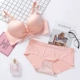 Ngực phẳng aa cup siêu dày bra 6cm siêu tụ tập nhỏ ngực dày đồ lót set girl sexy không vòng thép bra