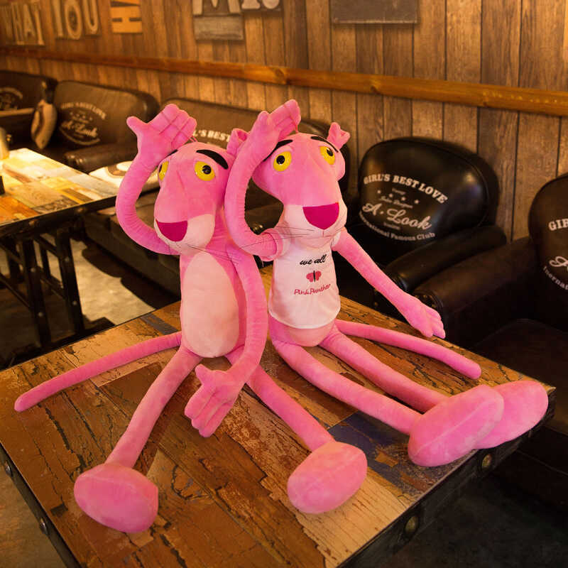 Cute Dalang Pink Panther Plush Toy Pink Naughty Panther Doll Tigger Birthday Gift for Friends