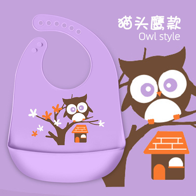 3-4-5-6-7-8-9-10 months baby silicone three-dimensional waterproof disposable saliva pocket baby eating bib bib