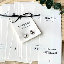 High-end fabric earring card customized cotton soft cloth necklace hair band earrings earrings cardboard packaging label