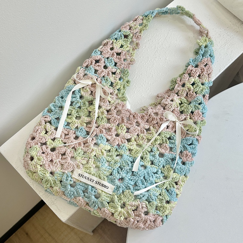 Stuuuly Handmade All-In-One Floral Bag Spring Floral Graffiti Yarn Crochet DIY Material Kit Stuuuly Handmade All-In-One Floral Bag Spring Floral Graffiti Yarn Crochet DIY Material Kit