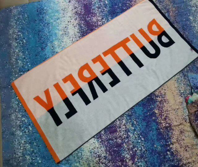 Defects special treatment 60 x120cm bath towel with pure cotton double - sided hair ring orange badminton table tennis towel