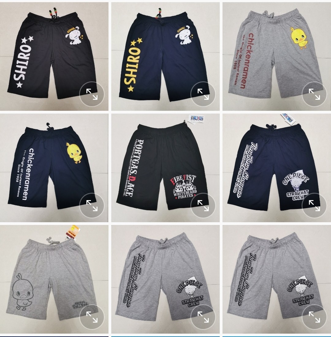 Pottery Escape Customised Outlet Japanese Men's Cotton Polyester Cartoon Shorts 