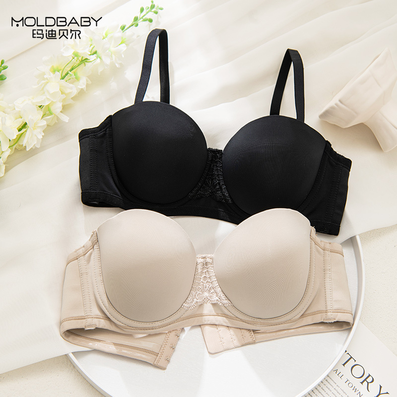 Moldbaby Strapless Backless Bra for Women, Medium-Thin, Minimizes Large Busts, Gathers and Prevents Sagging, Push-Up Bra
