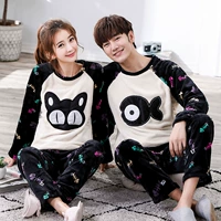 Đồ ngủ mùa đông nữ dày đặc biệt cung cấp cặp vợ chồng đặt cotton nam cộng với nhung san hô nhung mùa đông dễ thương phần mỏng bộ hoạt hình các loại