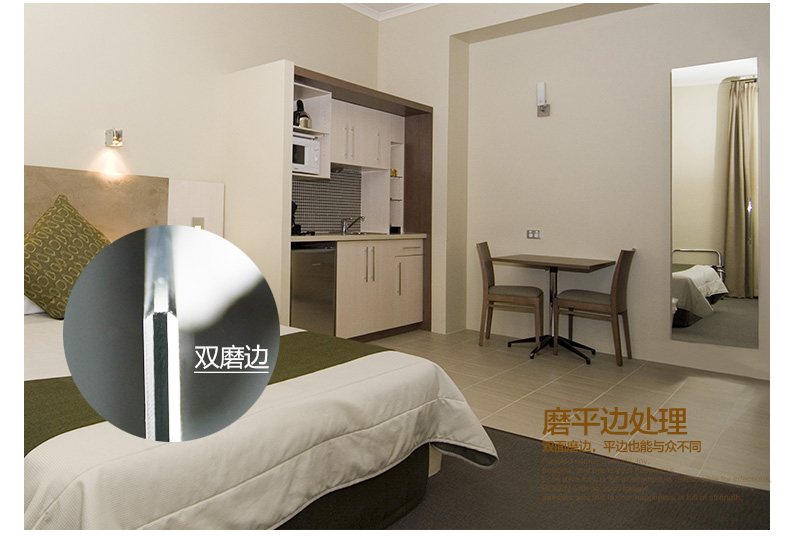 BOLEN lắp gương gương treo tường không khung treo gương toàn thân tùy chỉnh vát bạc gương cửa hàng quần áo gương lớn - Gương gương mây