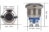 12 16 19 22MM Nút kim loại tự khóa tự khởi động lại công tắc vòng không thấm nước chân vít ngắn hàn - Smart Scooter