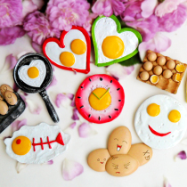 Korean cute cartoon creative kitchen egg stereo magnetic buckle refrigerator patch magnet home decorations