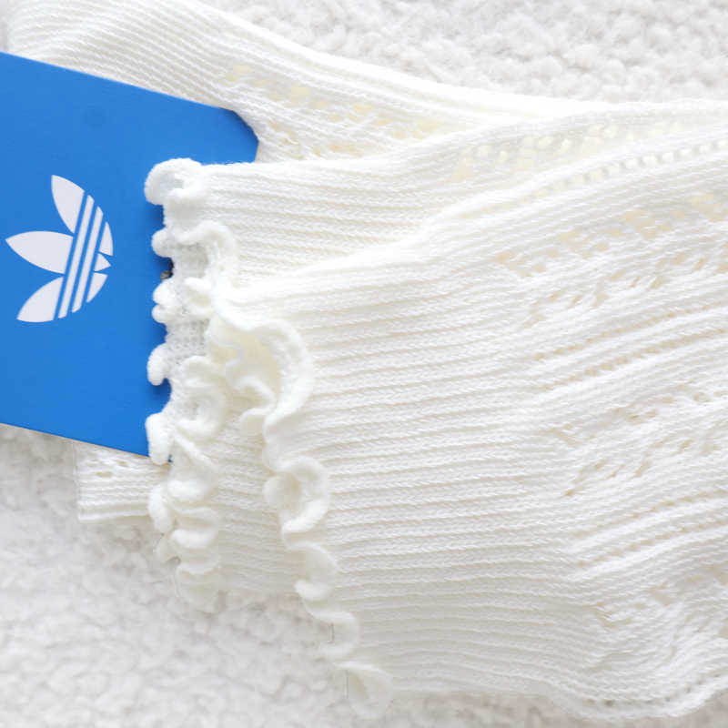 Adidas Trefoil New Summer Women's Socks Thin Hollow High Tube Socks One Pair Kx0547