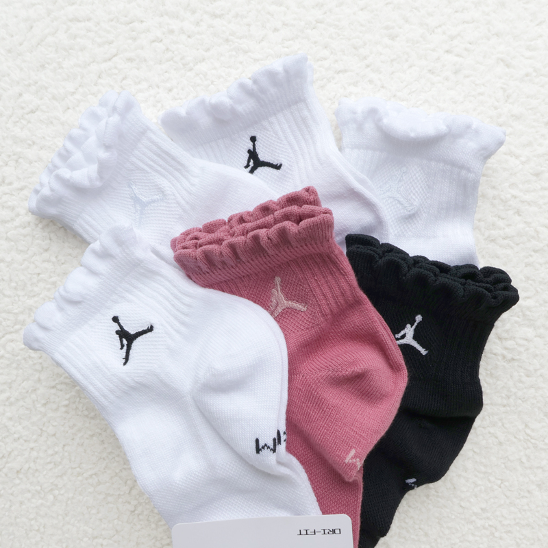 Nike Jordan Women's Socks Sports Casual Breathable Quick-Drying Lace Socks Mid-Short Socks Ir0597