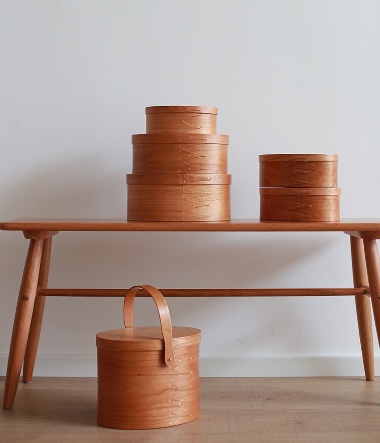*Little Forest*Spot Canadian artisans hand-made cherry wood solid wood collection wood box Shaker box
