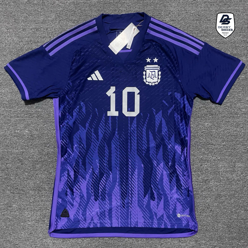 [in Stock] 2022 Argentina Away Short-Sleeved Player Version Jersey Hb9657 European Size