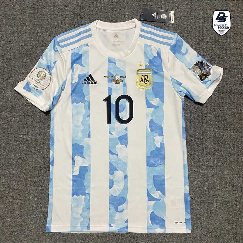 [in Stock] 2021 Copa America Argentina National Team Home Short-Sleeved Fan Version Jersey Ge5475