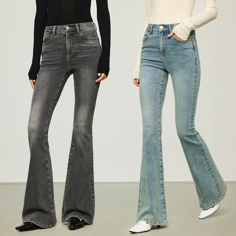 High-Quality/Popular Pants European Imported High-Stretch Shaping Supermodel Legs Modern Retro Flared Jeans