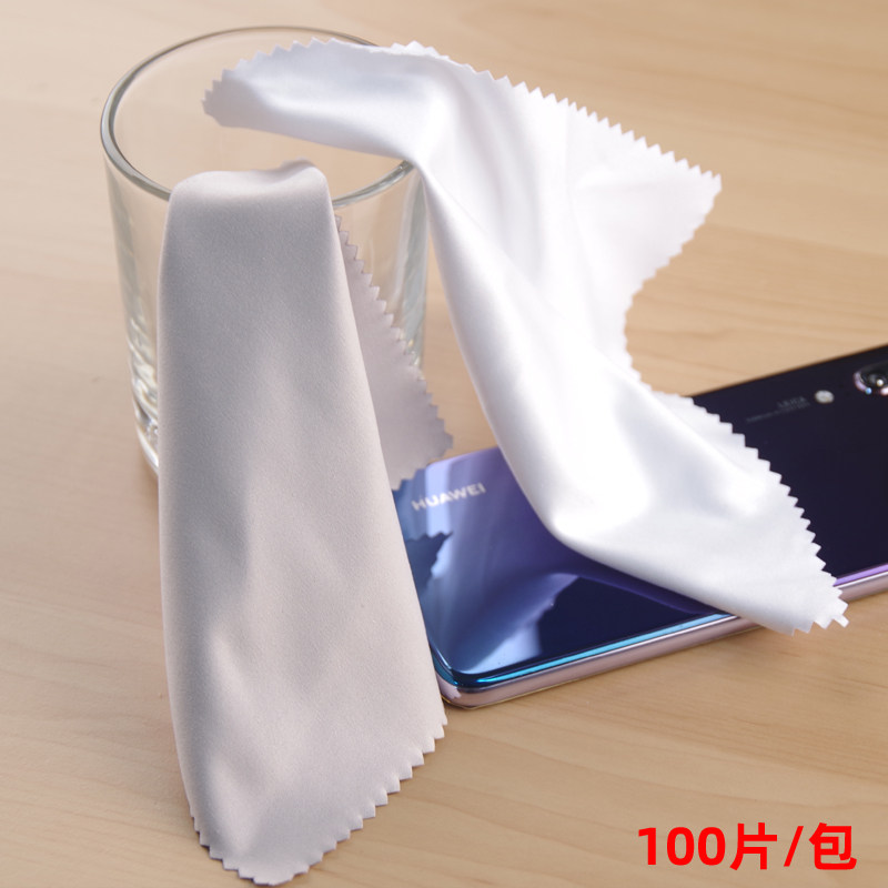 Mobile phone film dust - free cloth white wipe screen fabric gray ultra - fine fiber glasses cloth smooth clean cloth