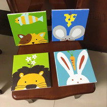  DIY digital oil painting hand-painted decorative painting oil painting coloring painting Cute anime animal Lianliankan 20X20