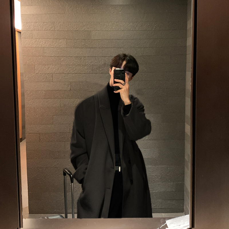 Autumn and Winter Black Hairy Coat Capper Han Edition thin and relaxed leisure Englishness thickening wear