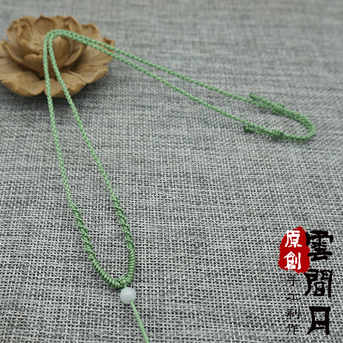 Hand knitting high - grade jade jade necklace rope gold - ageway cord male and female jade red rope