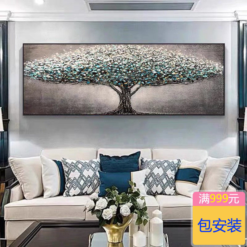 Living Room Decoration Painting Sofa Background Wall Bedroom Wall Painting Light Extravagant Painting Bedside Mural Painting oil painting Paintings Property trees