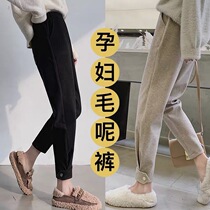 Pregnant women pants Spring and Autumn wear fashion woolen leggings Leggings loose thin casual Harlan autumn and winter pregnant women