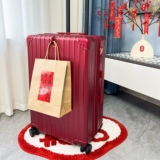 Jindengshi расширяемая цепочка на молнии 𫔀 чемодан красная свадебная коробка для приданого 24-дюймовый чемодан с паролем 20 чемодан на колесиках для женщин