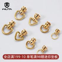 No it brass monk head pure copper rotary pacifier nail diy leather accessories 4 models