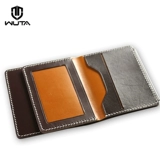 Большой -Короткая кошелька версия бумажной сетки портативные короткие рисунки дизайна ручной работы из кожи кожаный образец WT813