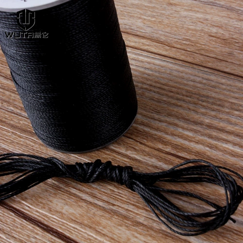 Без рук с шитью круглой восковой линии DIY Кожаная черная восковая линия