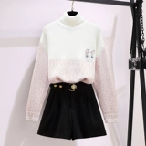 Модный комплект, зимний свитер, мини-юбка, в западном стиле, 2021 года, подходит для подростков