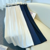 Белая летняя небольшая юбка, подходит для подростков, А-силуэт