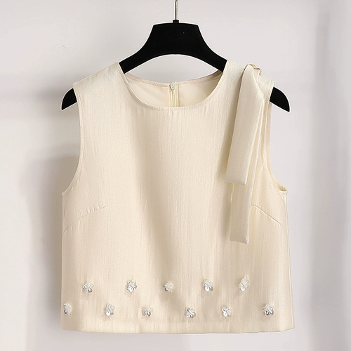 Нарукавники без рукавов, летний комплект, юбка, в стиле Шанель