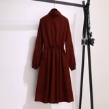 Элитное платье, демисезонный ретро лонгслив, красная юбка, коллекция 2021