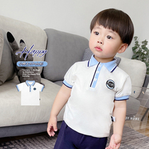 During the summer the children turn over the gentlemen pure cotton short sleeves T-shirt casual 100 hitch male baby clothes foreign air children summer clothes