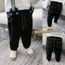Spring autumn slim fit children casual 100 hitch pants in childrens pure cotton under pure cotton dress male and female outside wearing pants