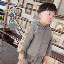 Childrens winter clothing Baby baby plus suede thickened clothes autumn and winter new Han Fan Fashionable Ocean Gas Children Boy Coats