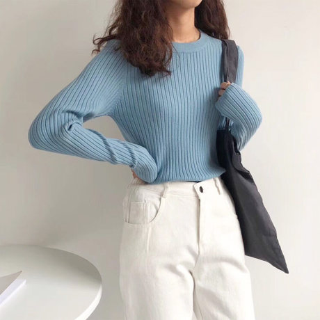 Powder blue sweater women's Clearance