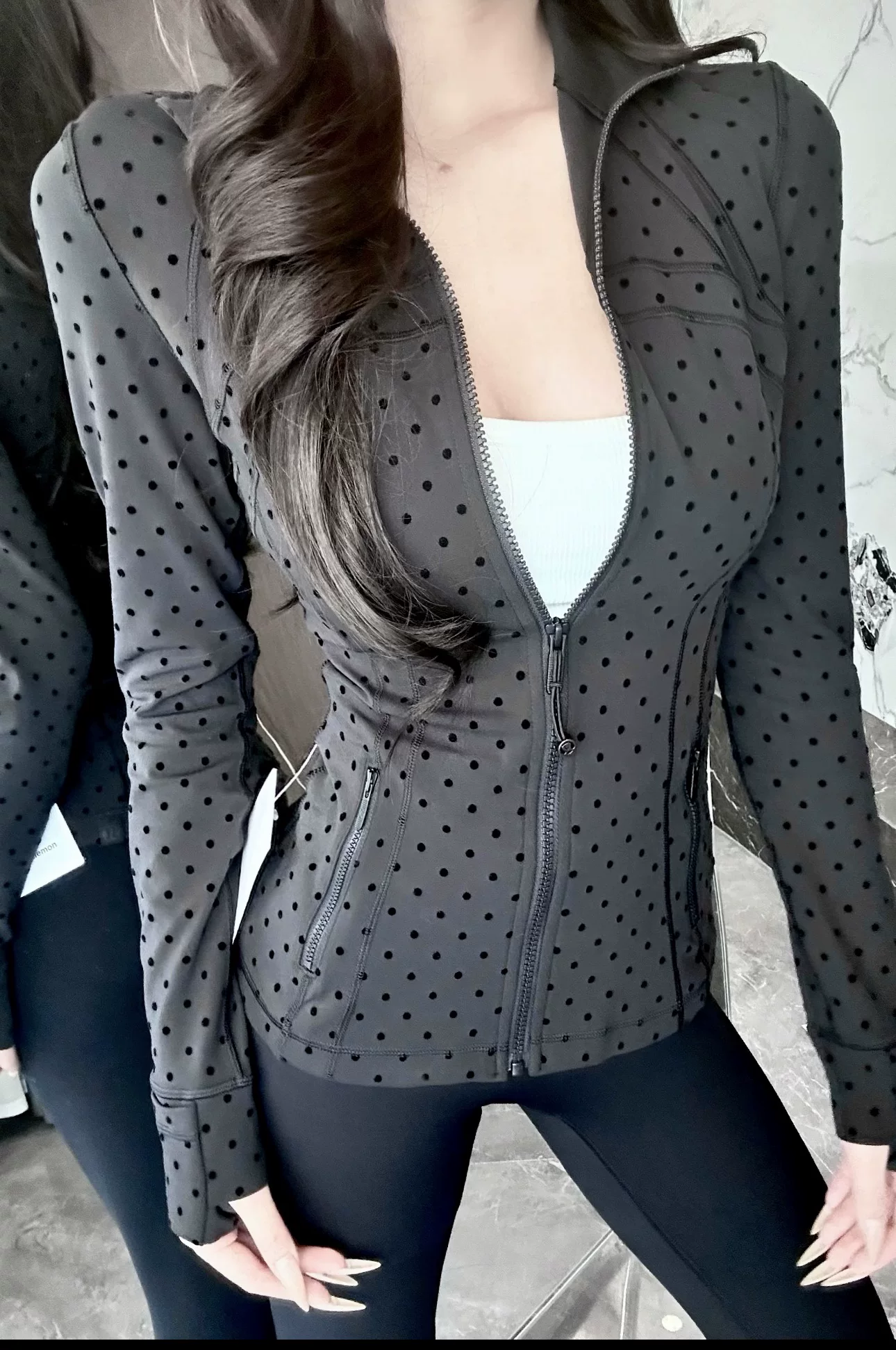 Jacket (Jessie Canada) Lululemon Define Nulu, fitted full-zip long sleeve, multiple colors/sizes