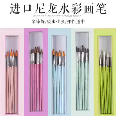 Watercolor pen Professional tool set Nylon hair animal hair round head watercolor pen washing beginner art painting