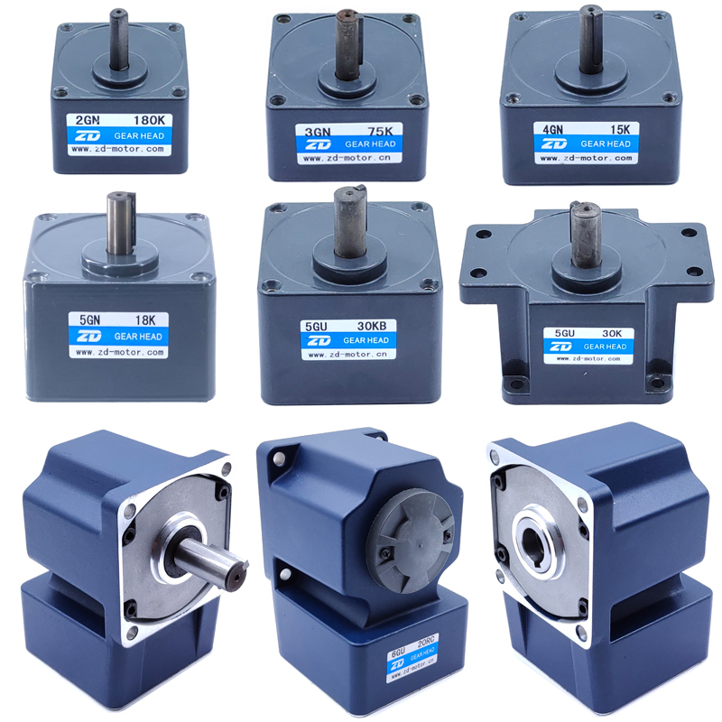 Zhongda Reducer 2Gn 3Gn 4Gn 5Gn 5Gu 6Gu Type Gear Reduction Box Speed Ratio 3-750 Motor