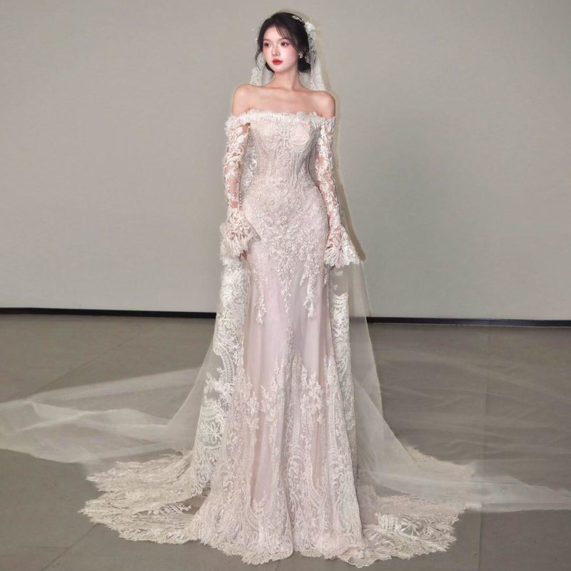 Mermaid Wedding Dress Main Fabric High-End Texture Custom-Made 2026 New Style Light Dress Petite Plus Size Suitable for Everyday Wear in Winter Mermaid Wedding Dress Main Fabric High-End Texture Custom-Made 2026 New Style Light Dress Petite Plus Size Suitable for Everyday Wear in Winter