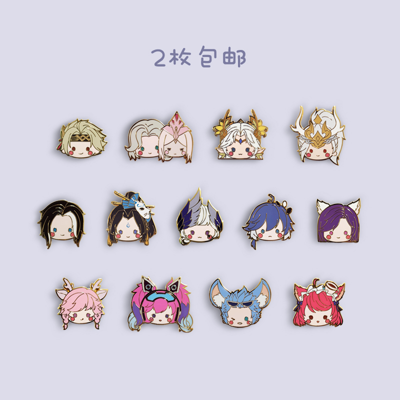 Wang's Honor Unlimited group surrounding Tongren badges original cartoon brooch with no knowledge of fire dance Xiao Yuan song Sima Yi