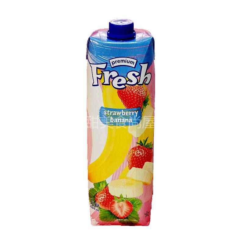 2 Bottles Europe Original Dress Bulgaria Imported Fresh Fen Strawberry Banana Juice Drink 1000ml