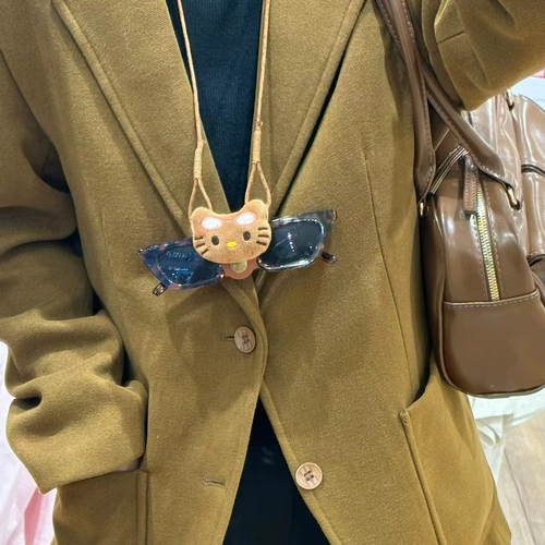 Hello Kitty, солнцезащитные очки, милая система хранения, ремешок, цепь